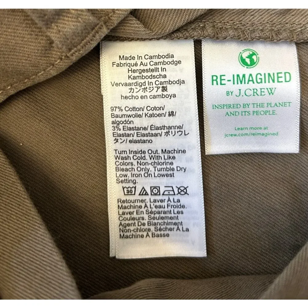 J. Crew Style 484 Jeans Men's Brown Tapered Leg Pants Stretch Size 29x31